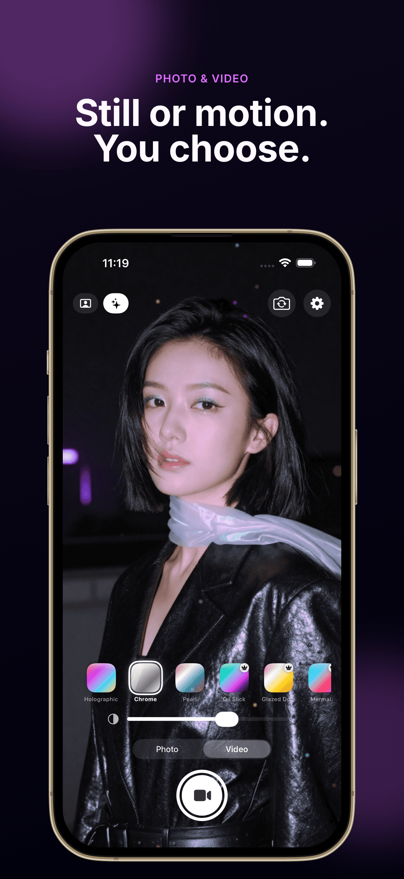 Glaze photo and video capture modes