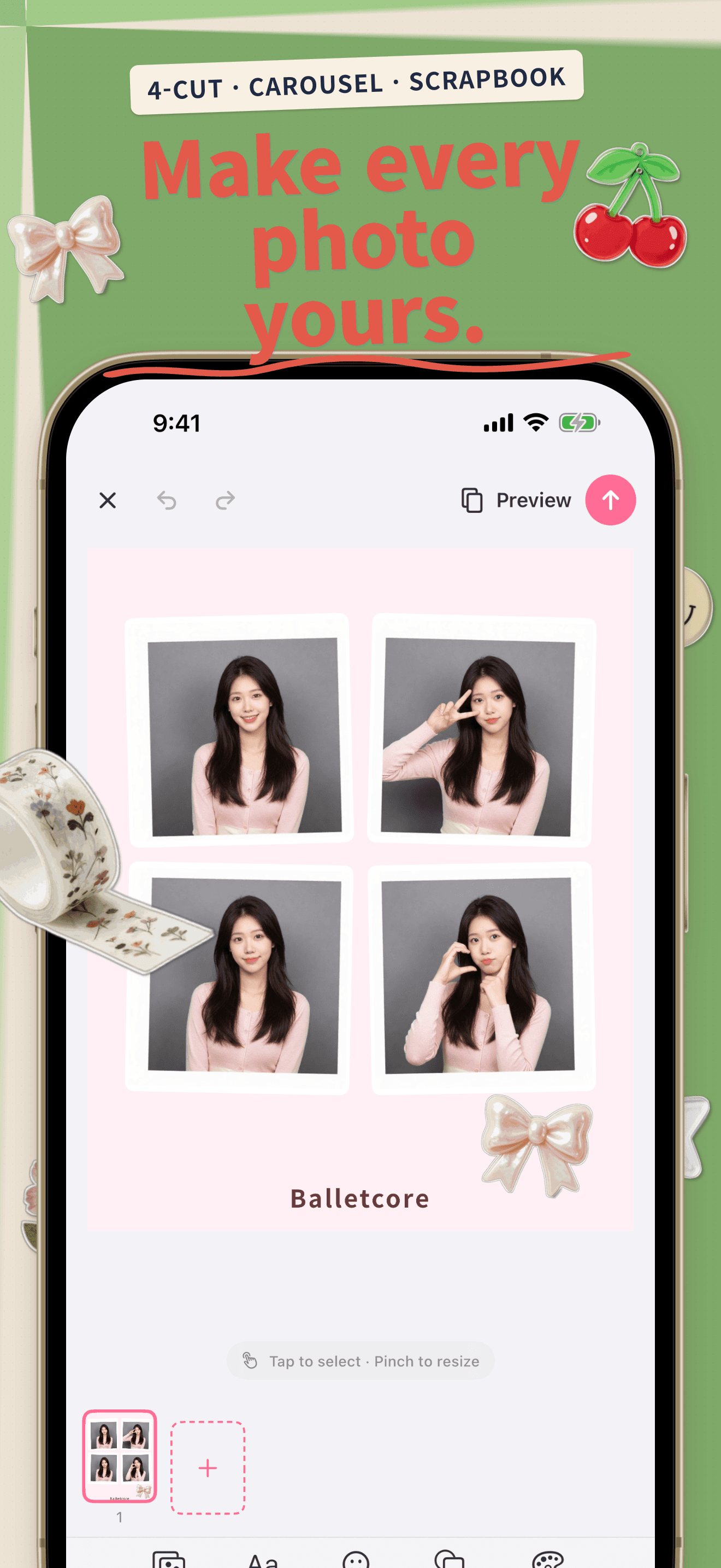 Kkumi hero — templates and the finished look