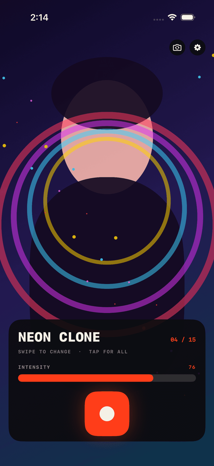 Pulse Neon Clone live camera effect